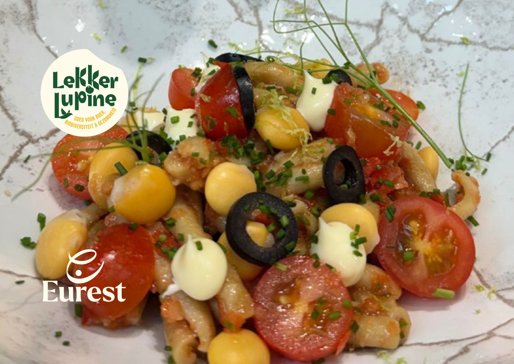 Lupine pasta salade
